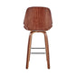 26" Brown Swivel Counter Height Bar Chair