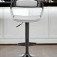 Gray And Black Iron Swivel Low Back Adjustable Height Bar Chair