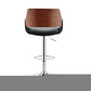 25" Black And Silver Iron Swivel Low Back Adjustable Height Bar Chair