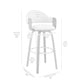 26" Brown Swivel Low Back Counter Height Bar Chair