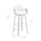 30" Brown Swivel Low Back Bar Height Bar Chair
