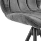 27" Charcoal And Black Fabric Microfiber And Microsuede And Iron Counter Height Bar Chair