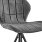 27" Charcoal And Black Fabric Microfiber And Microsuede And Iron Counter Height Bar Chair