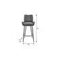 31" Charcoal And Black Iron Bar Height Bar Chair