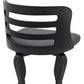 25" Gray And Black Faux Leather And Fabric And Iron Low Back Counter Height Swivel Bar Chair