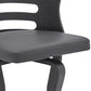 25" Gray And Black Faux Leather And Fabric And Iron Low Back Counter Height Swivel Bar Chair