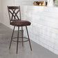 26" Brown Iron Counter Height Bar Chair