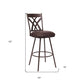 26" Brown Iron Counter Height Bar Chair
