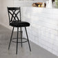 26" Black Iron Counter Height Bar Chair