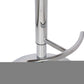 24" Black And Silver Solid Wood Swivel Low Back Adjustable Height Bar Chair