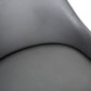 30" Gray And Black Iron Swivel Low Back Bar Height Bar Chair