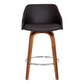 30" Brown Iron Swivel Low Back Bar Height Bar Chair