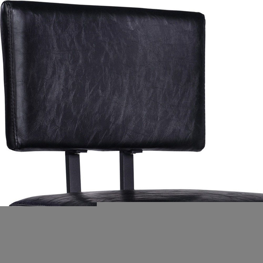 26" Black Iron Swivel Counter Height Bar Chair