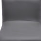 21" Gray And Silver Iron Swivel Backless Adjustable Height Bar Chair