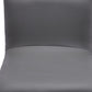 21" Gray And Silver Iron Swivel Backless Adjustable Height Bar Chair