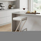 26" White And Silver Iron Backless Counter Height Bar Chair