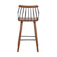 26" Brown Manufactured Wood and Iron Counter Height Bar Chair