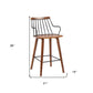 26" Brown Manufactured Wood and Iron Counter Height Bar Chair