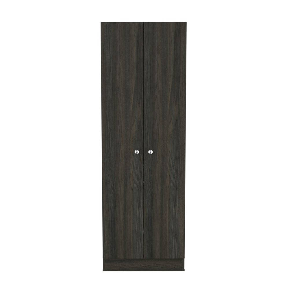71" Dark Brown Wood Pantry Or Storage Closet