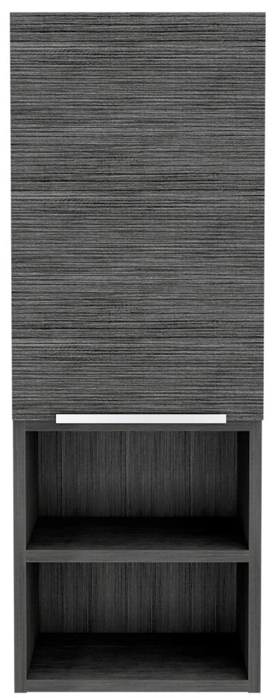 12" Gray Wood Floating Single Door Bathroom Vanity