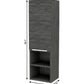 12" Gray Wood Floating Single Door Bathroom Vanity