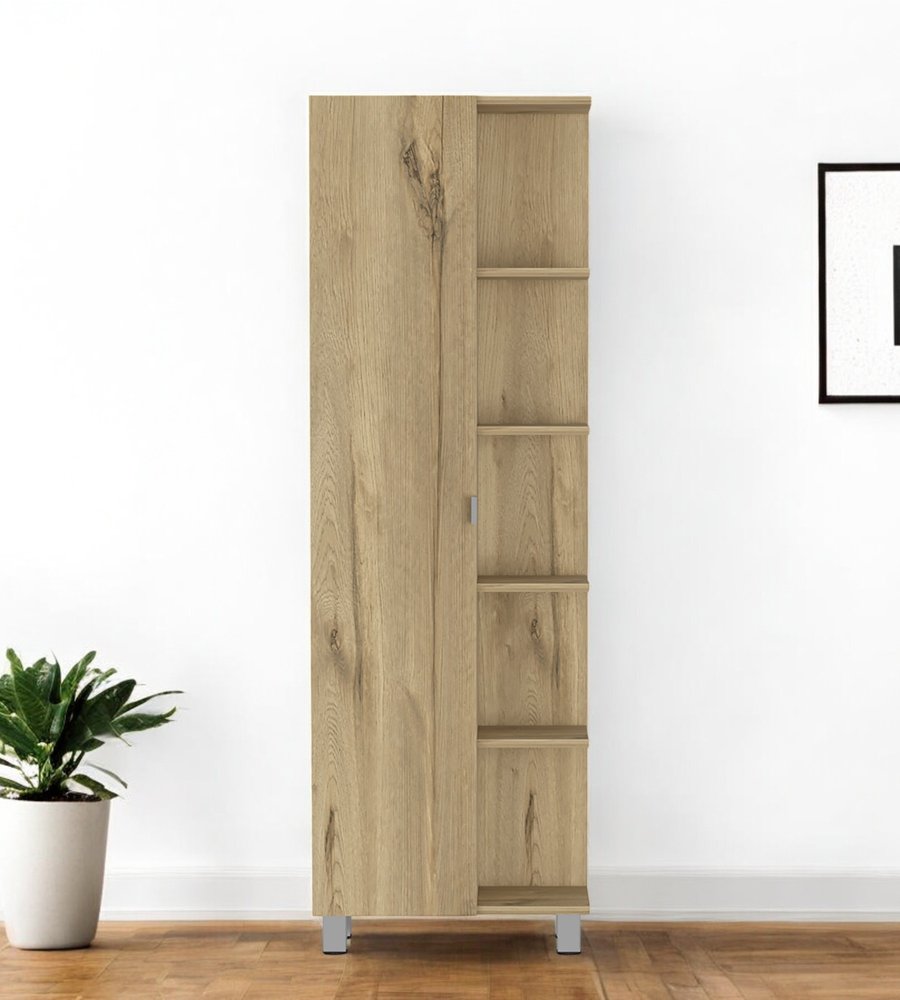 62" Oak Wood Pantry Or Storage Closet