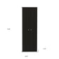 71" Black Wood Pantry Or Storage Closet