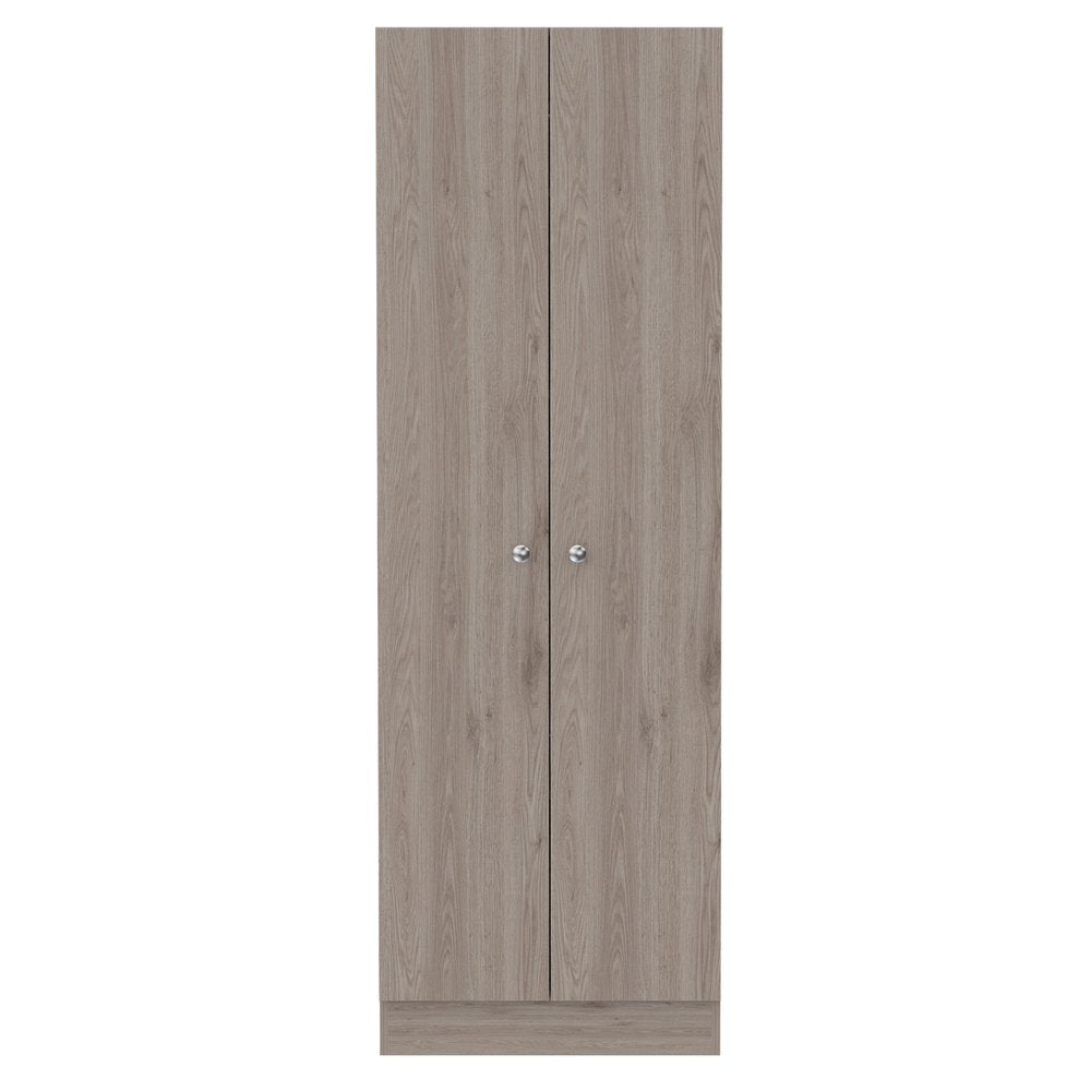 71" Light Gray Wood Pantry Or Storage Closet