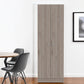 71" Light Gray Wood Two Door Pantry Or Storage Closet