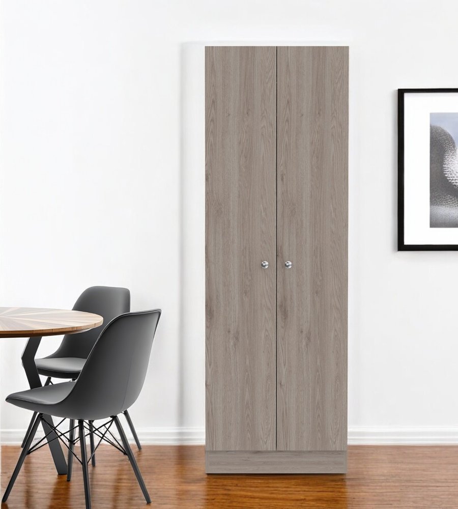 71" Light Gray Wood Pantry Or Storage Closet