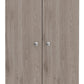 71" Light Gray Wood Two Door Pantry Or Storage Closet
