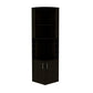 71" Black Wood Corner Bar Cabinet With Two Doors