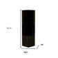 71" Black Wood Corner Bar Cabinet With Two Doors