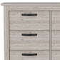 47" Gray Wood Six Drawer Double Dresser