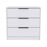 28" White Three Drawer Standard Chest