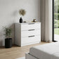 28" White Three Drawer Standard Chest