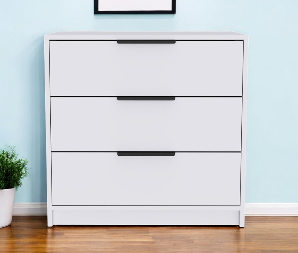 28" White Three Drawer Standard Chest