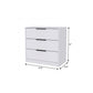 28" White Three Drawer Standard Chest