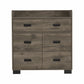 33" White Five Drawer Dresser