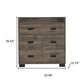 33" White Five Drawer Dresser