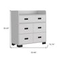 33" White Five Drawer Dresser