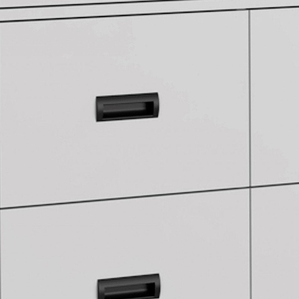 33" Dark Brown Manufactured Wood Five Drawer Dresser