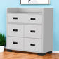 33" White Five Drawer Dresser