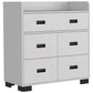 33" White Five Drawer Dresser