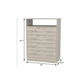 33" Light Grey Manufactured Wood Four Drawer Dresser