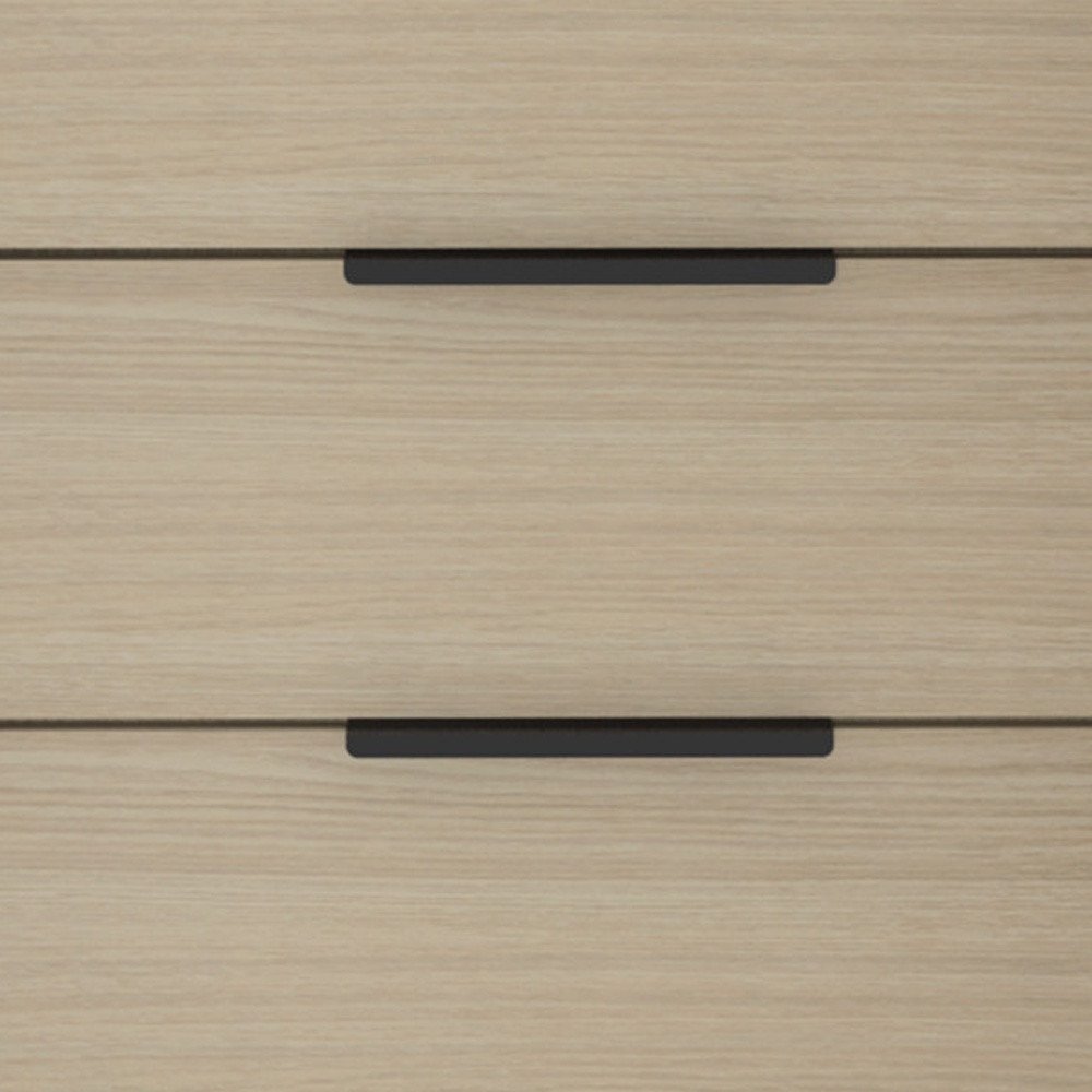 28" Brown And Black Three Drawer Dresser