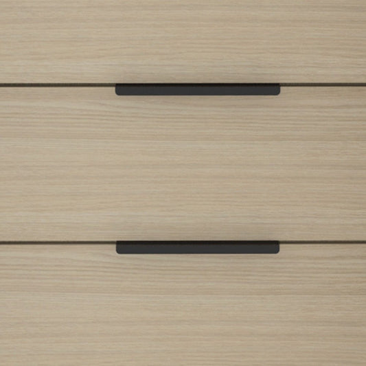 28" Brown And Black Three Drawer Dresser