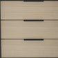 28" Brown And Black Three Drawer Dresser