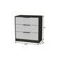 28" White And Smokey Oak Manufactured Wood Three Drawer Dresser
