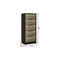 42" Black And Light Oak Manufactured Wood Five Drawer Chest